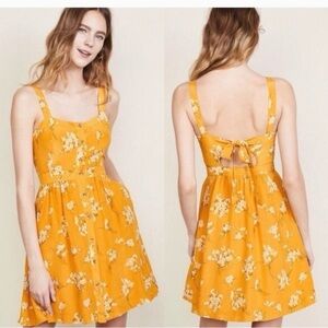 Madewell Silk Fleur Bow-Back Dress, Butterfly Garden, size 10